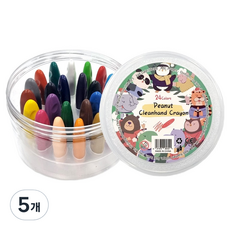 DGRM 不沾手寶寶蠟筆, 5個, 24色