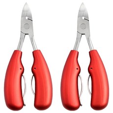 不鏽鋼甲溝專用修剪指甲鉗, 紅色, 2個
