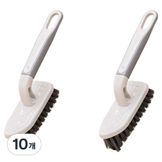 블럭마트 V자형 틈새 화장실 욕실 타일 청소솔, 화이트, 10개