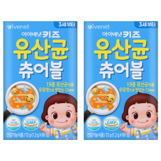 아이배냇 키즈 유산균 츄어블, 60정, 2개