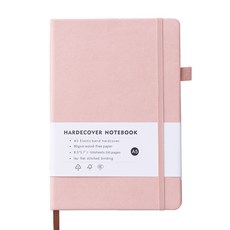 精裝硬殼封面日記本 A5, 粉紅色, 1組