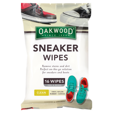 Oakwood 運動鞋濕巾 16張 去除污漬和污垢, 1包