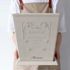 모리앤 로즈 빈티지 플라스틱분 + 받침 세트 사각 2629, 베이지, 1개