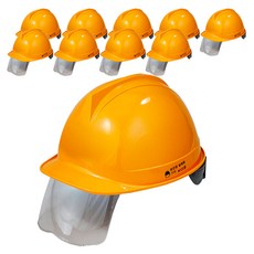 동명 안전모 AM301 투구형 보안경 옐로우, 10개