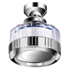 紅點生活 360度省水增壓水龍頭過濾器，細孔增壓，強力沖洗，內置PP過濾棉, 84 x 77 x 55mm, 1個