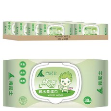 KENNEX 肯尼士 綠茶幼兒柔溼巾 純水 無酒精 無螢光劑, 40g, 30張, 8包