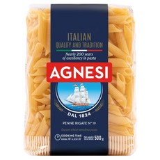AGNESI 義大利筆尖麵 NO.19, 500g, 1包