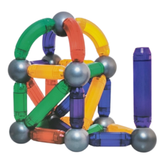 Miniland 12CM磁力棒組, 樹酯材質彈性可彎曲, 腦力激盪拼數字英文與立體建築, 磁力適中好拆好組合, 1組