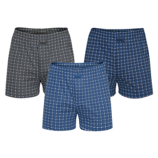 arnaldo bassini 男款棉質格紋平口內褲 MT0646 3件組