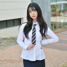 gyobokmall 頂級彈性圓領校服襯衫