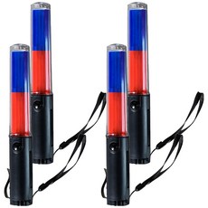 LED 交通管制安全信號棒, 紅色 + 藍色, 4個