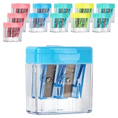 deLi 得力 Komico 便攜式雙孔迷你削鉛筆機 E0576, 12個, 隨機出貨