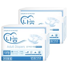 thenanum 男女通用神奇成人紙尿褲, 10枚入, 2個