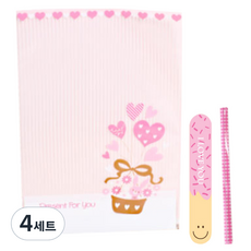 Picnic House 熱氣球兔子 opp 包裝袋 20p + Pepero 標籤 20p + 格子領帶 20p, 混色, 4組