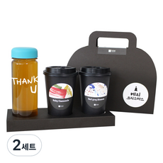 1AM 쥬뗌므 블랜딩 프리미엄 차세트 하늘뚜껑, 보틀 +  스티커 THANK U + 루비 캐모마일 3p + 얼그레이 블라썸 3p + 패키지 블랙 메리크리스마스, 2세트