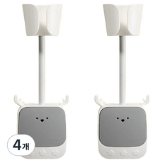 오디트 핸즈프리 회전 헤어드라이어 거치대, 4개, 화이트