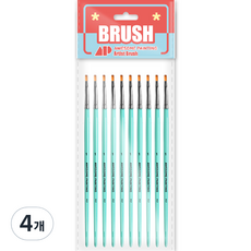 AWESOME PAINTING 多用途設計畫筆 平刷 扁刷 套刷 FLAT 10入, 1號, 4個