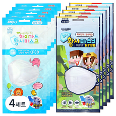 아텍스 하이가드 황사마스크 소형 KF80 5p + 샌드박스 도티 & 잠뜰 황사마스크 소형 KF80 5p, 4세트
