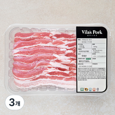빌라스포크 한돈 무항생제 삼겹살 구이용 (냉장), 500g, 3개