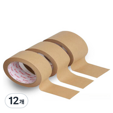 마다꾸미 크래프트 종이테이프 12mm, 갈색, 12개