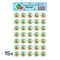 슈퍼쌤 동글동글 칭찬스티커, 수박, 15개