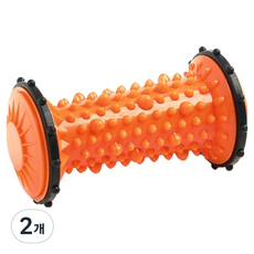 足用瑜珈指壓按摩滾輪, 橘色, 2個
