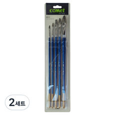 七星堂 Comet 815F 壓克力美術畫筆 5件組, 2號, 6號, 8號, 12號, 16號, 2套