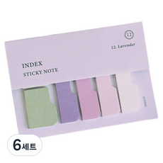 아이코닉 인덱스 점착 메모지 30p 세트 05-12, 12 LAVENDER, 30매, 6세트