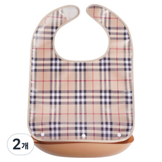 矽膠圍兜圍裙 中型(36 x 35 cm), 米色, 2個