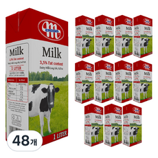 믈레코비타 3.5% 멸균우유, 1L, 48개