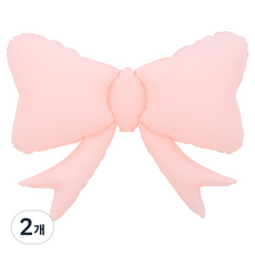 파티짱 파스텔 리본 풍선, 핑크, 2개
