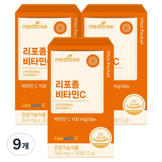 메디트리 바이탈포켓 리포좀 비타민C 15g, 9개, 30정