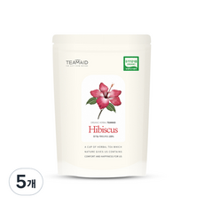 티메이드 유기농 히비스커스 티백, 30개입, 5개, 2.5g