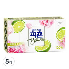 碧珍 Botanic系列衣物柔軟烘衣紙 香檸檬玫瑰香, 120張, 5盒