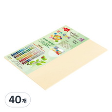 종이문화 뉴씨플레인 얇은 양면색상지 120g No 03 아이보리, 40개