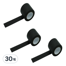 만들하비 컬러 종이 마스킹 테이프 1.5cm x 13m, 블랙, 30개