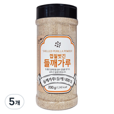 청화농산 껍질벗긴 들깨가루, 200g, 5개