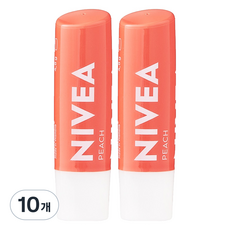 니베아 립케어 피치 샤인, 피치향, 4.8g, 10개