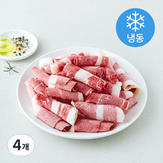 미트엔조이 미국산 초이스 차돌양지 샤브샤브용 (냉동), 4개, 500g