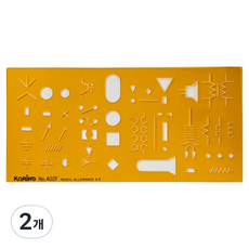 KORING 電氣符號模板尺 195 x 95 mm K-402, 2個, 單一顏色