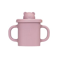 MODU'I BLUEMAMA 幼兒鉑金矽膠熊熊水杯零食杯，薄荷綠/玫瑰粉/摩卡/奶油黃/搪瓷白/清新綠，耐熱溫度-40°C~210°C, 1個