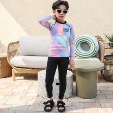 ROROCHAT 兒童Winner素色防曬衣水上緊身褲套裝