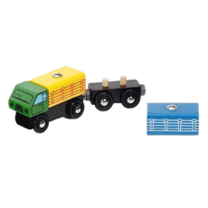 Mentari 運輸貨櫃車 - 磁鐵設計 輕質硬木 - 橡膠木, 14.6 x 3.2 x 4.8cm, 1組