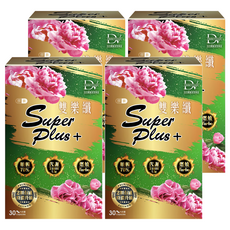 DV 麗彤生醫 雙樂纖SUPER PLUS+，含秋葵萃取、綠茶萃取、綜合消化酵素，幫助排便、維持體態，30顆/盒, 430mg, 4盒