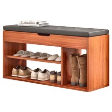 換鞋凳 0.8 406-KC 80 x 30 x 46cm 12kg, 拉絲胡桃色, 2層