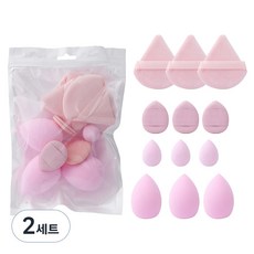 ICores 化妝粉撲 4款 x 3入組, 2套, 粉紅色