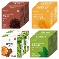 다하다 우엉차 옥수수수염차 보이차 현미녹차 4종 세트, 2세트, 100개입