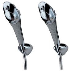 Sonaki 海豚2流線型鍍鉻省水蓮蓬頭, 銀色, 2個