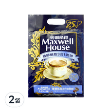 Maxwell House 麥斯威爾香醇低脂三合一咖啡, 25入, 2袋, 13g