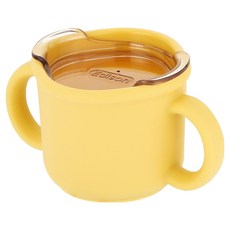 Edison 矽膠學習水杯 附杯蓋, 6個月以上適用, 黃色, 150ml, 1個
